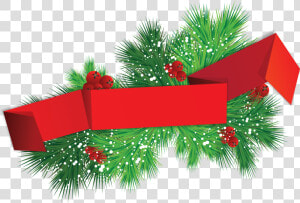 Christmas Tree Banner Clip Art   Christmas Banner Design Ideas  HD Png Download