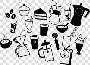 Food Icons Black Coffee Artisan Design   Coffee And Food Icon  HD Png Download