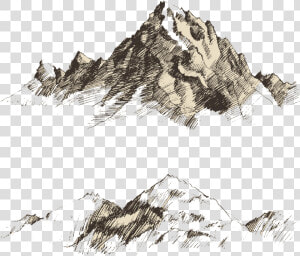 Clip Library Stock China Drawing Scenery   Mountain Sketch Vector Png  Transparent Png