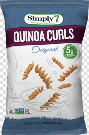 Simply 7 Quinoa Chips Curls Original  HD Png Download