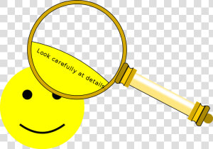 Magnifying Glass   Look Carefully Clip Art  HD Png Download