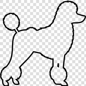 Poodle Rubber Stamp   Poodle Outline  HD Png Download