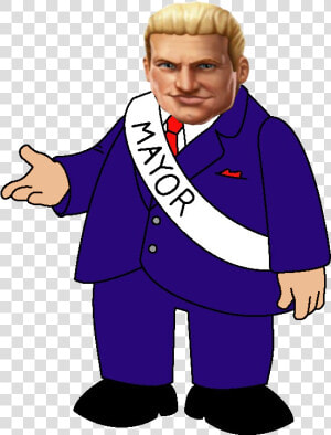 Dolph Ziggler On Twitter   Simpsons Mayor Quimby  HD Png Download