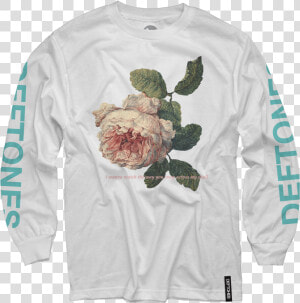 Flower Seafoam Green Longsleeve On White   Long sleeved T shirt  HD Png Download