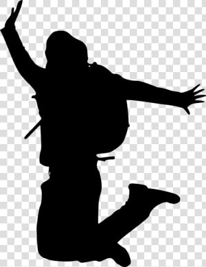 Jumping Silhouette Png For Kids   Person Jumping Silhouette Transparent  Png Download