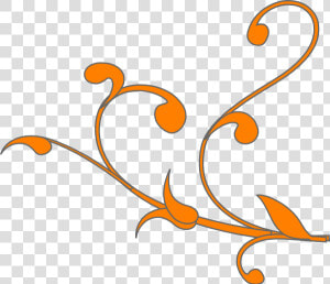 Wedding Swirl Clip Art At Clker   Swirl Line Png Orange  Transparent Png