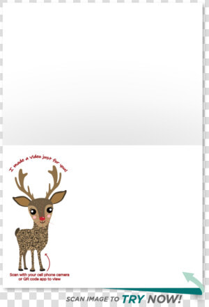 Seasons S Bright Christmas Card   Reindeer  HD Png Download