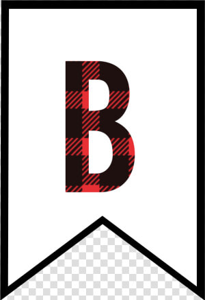 Banner Letters  Plaid Design  Paper Trail  Letter B    Red Happy Birthday Banner Printable  HD Png Download