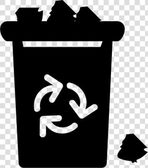 Garbage With Recycle Sign Overflowing With Trash   Garbage Icon Png  Transparent Png