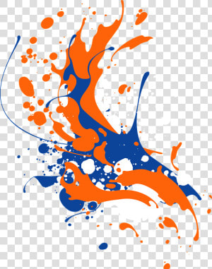 Ink  Paint  Splash  Splatter  Orange  Blue  Splattered   Vector Color Splash Png  Transparent Png