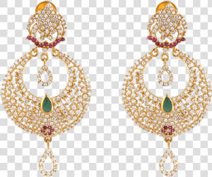 Indian Gold Jewellery Designs   Earrings  HD Png Download