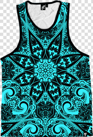 Teal Mandala Unisex Tank Top Tank Tops T6 X small Teal black   Mandala T Shirt Mens  HD Png Download