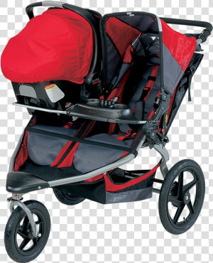 Best Free Pram Baby High Quality Png   Bob Double Stroller With Infant Car Seat  Transparent Png