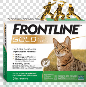 Product Box For Cats   Frontline Gold For Cats  HD Png Download