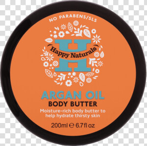 Happy Naturals Argan Body Butter Clear Cut   Circle  HD Png Download