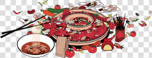 Transparent Appetizers Clipart   Chinese Hot Pot Illustration  HD Png Download