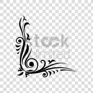 93 Calligraphy Flower Border Designs Png Vector Flowers   Walking Cane Clipart Black And White  Transparent Png