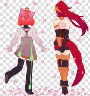 Pyrrha Nikos Clothing Pink Red Vertebrate Cartoon Fictional   Rwby Penny Transparent  HD Png Download