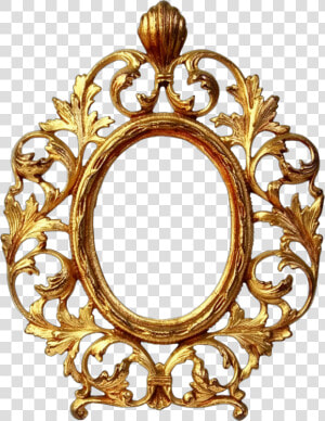 Picture Frame oval brass   Round Photo Frame Png  Transparent Png