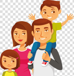 Clipart Family Individual   صور كرتونيه عائلية  HD Png Download