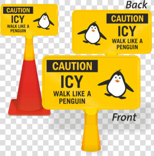 Caution Sign Icy Conditions  HD Png Download