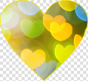  yellow  heart  bokeh  ligths   Heart  HD Png Download