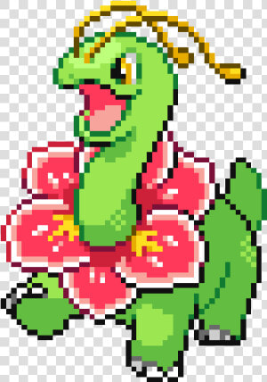 Pokemon Pixel Art Meganium  HD Png Download