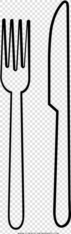 Fork And Knife Coloring Page   Fork And Knife Drawing Png  Transparent Png