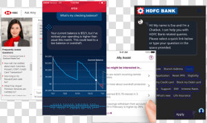 Bank Chatbots Hdfc  Bank Of America  Ally  Hsbc   Chatbots For Banking Examples  HD Png Download