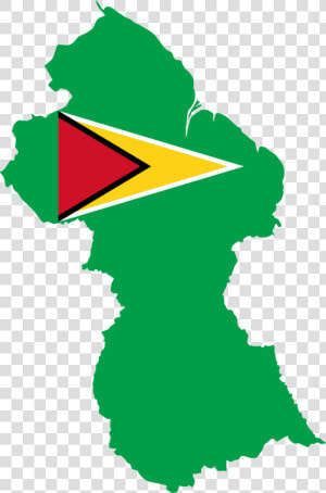 Guyana Map Flag Clip Arts   Guyana Map Black  HD Png Download