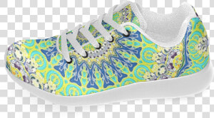 Power Mandala Blue Green Yellow Men’s Running Shoes   Water Shoe  HD Png Download