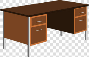 Desk  Office  Table  Cupboard  Furniture   Desk Clipart  HD Png Download