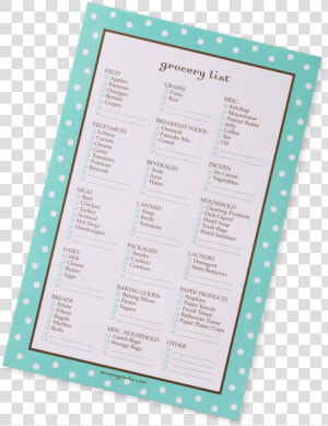 Grocery List Maker   List Kertas  HD Png Download