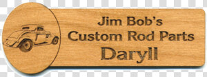 Laser Engraved Custom Wood Name Tag   Wood Tag  HD Png Download