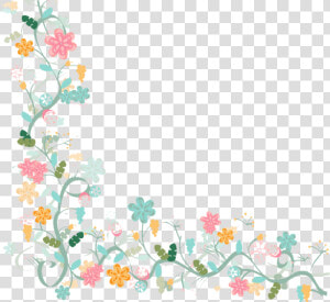 Ftestickers Watercolor Flowers Border Blue Colorful   Transparent Background Watercolor Floral Border  HD Png Download