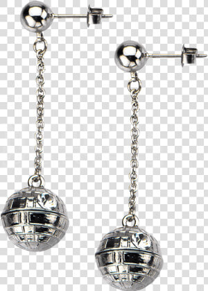 Star Wars 3d Death Star Chain Drop Earrings   Star Wars Earring  HD Png Download