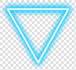  freetoedit  neon  blue  triangle   Blue Neon Triangle Transparent  HD Png Download