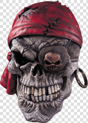 Grinning Pirate Skull Mask   Latex Pirate Skull Mask  HD Png Download