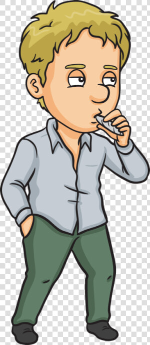 Well  The Pipes For Inhaling Are Not The Simple minded   Cartoon Of Smoking People  HD Png Download