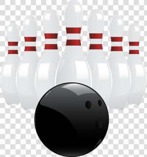 Black Bowling Ball And Pins Png Clip Art  Transparent Png