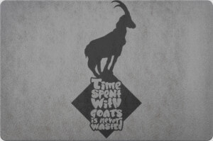 Time Spent With Goats Is Never Wasted Doormat   Goat  HD Png Download