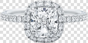 The One  Cushion cut Diamond Micropavé Engagement Ring   Harry Winston Princess Cut Engagement Ring  HD Png Download