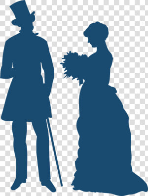 Old fashioned Couple   Silhouette Old Fashioned  HD Png Download