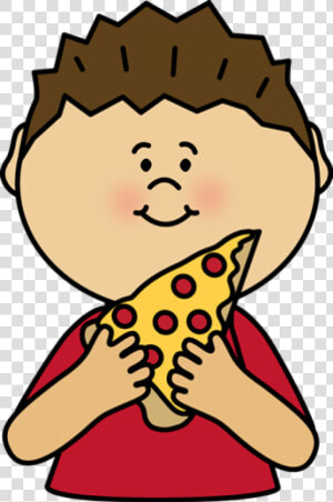 Permalink To Eating Pizza Clipart   Boy Eating Lunch Clipart  HD Png Download