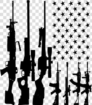 Guns Of America Decal   American Flag Guns Svg  HD Png Download