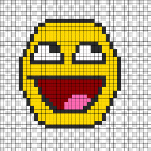 Awesome Face Perler Bead Pattern   Bead Sprite   Sans Pixel Art Roblox  HD Png Download