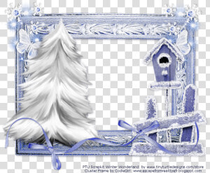 Cluster Frame Winter Png   Png Download   Blue Winter Frames Png  Transparent Png