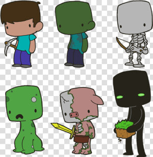 Night And Nether Booster Pack This Pack Includes Steve    Zombie Cute Drawing Minecraft  HD Png Download