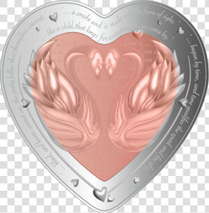 Fiji 2019 1 Dollar Celebrating Love Swan Heart Shaped  HD Png Download