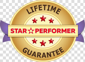 Star Performer Lifetime Warranty   Emblem  HD Png Download